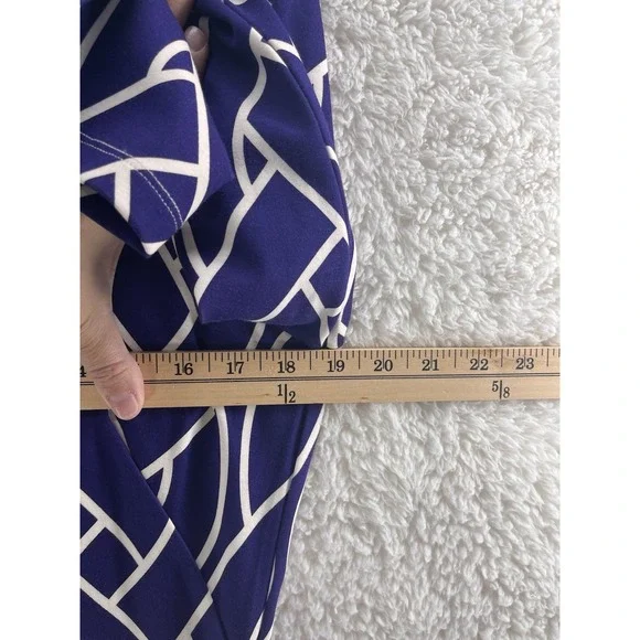 J. McLaughlin Sheath Dress Women's Large Navy Catalina Cloth Braid Stretch Midi - Picture 5 of 11